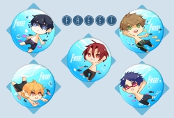 Free!亮面胸章