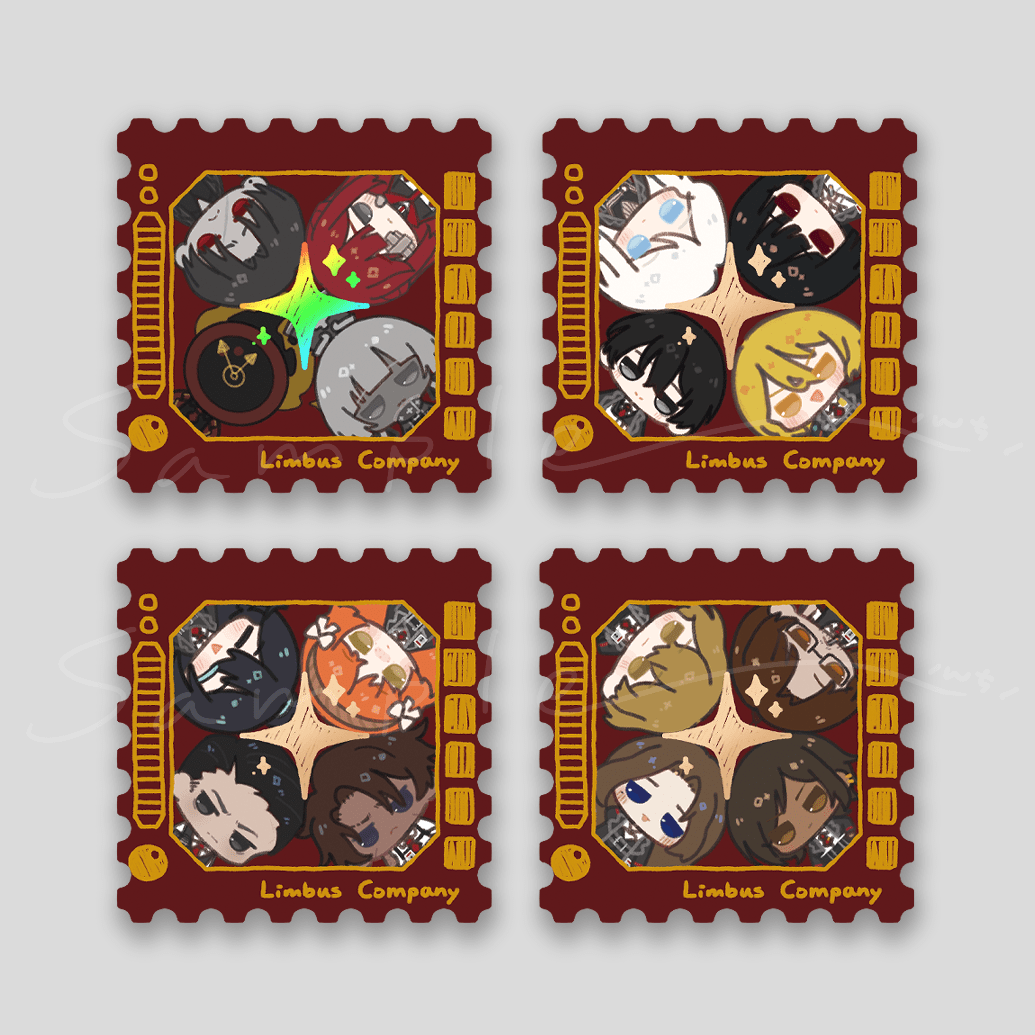 【Limbus Company】邊獄巴士郵票燙金貼紙