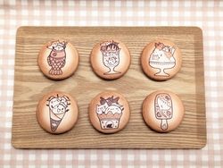 【原創】冰品餅乾毛絨徽章