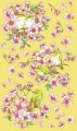 【新春新品】櫻花與綠繡眼-無刀模白墨透明貼紙