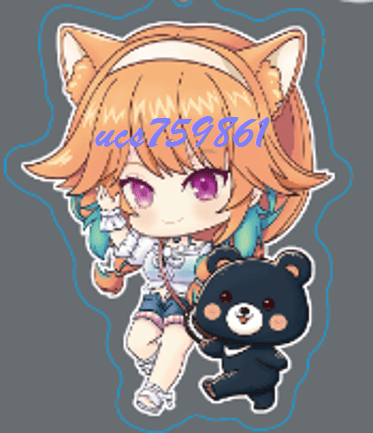 虛擬主播hololive Vtuber EN英語組-同人二創掛件鑰匙扣&角色Q雙面壓克力吊飾(動物篇)