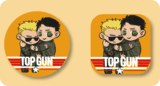 TOP GUN 冰獨軟軟胸章（方形）