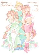 FF7明信片-聖誕節