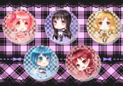 【魔法少女まどか☆マギカ】魔法少女小圓｜鹿目圓、曉美焰、美樹沙耶香、巴麻美、佐倉杏子 ｜繪：魚尾巴