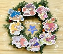 音速小子 索尼克花朋貼紙
