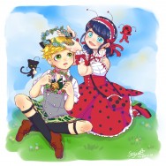 miraculous ladybug adrienXmarinette_chatnoirXladybug