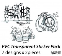 V 家 透明 PVC 貼紙