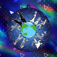 全員地球壓克力吊飾