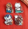 狼&熊&狐&虎刺繡徽章