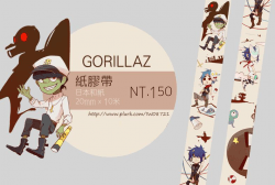 GORILLAZ全員紙膠帶