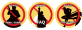 半魔人禁止標誌胸章(三個一組)