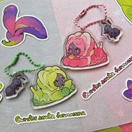 昆蟲少女 銀灰蝶幼蟲 壓克力吊飾