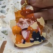 排球少年 黑月 狐狸月月壓克力吊飾