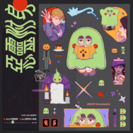 惡靈附身ㄉ萬聖節 [透明pvc半斷貼紙]