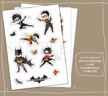 【DC】Batman&amp;Robin透明霧面造型貼紙