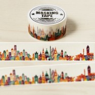 【原創-和纸膠带】城市斑瓓 和纸膠帶 手帳素材手撕膠帶 時尚手帳 DIY膠帶