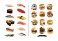 漢堡壽司刀模貼紙
