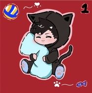 排球少年 黑尾鐵朗 寶寶 星星膜半斷貼紙