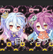 白/休比シュヴィ No Game No Life 遊戲人生 雙面壓克力吊飾不同表情