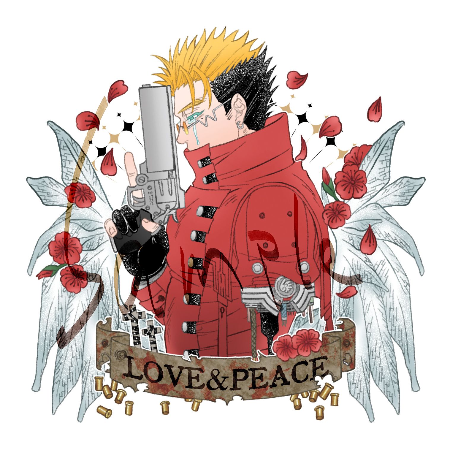 槍神TRIGUN-VASH合成霧膜防水貼紙