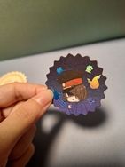 車掌鬼太郎燙金餅乾貼紙