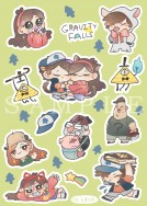 Gravity Falls 神秘小鎮大冒險 怪誕小鎮  全員向 霧面銅板貼紙