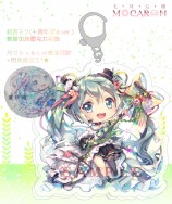 初音ミク(十周年ぽむver.)雙層加厚壓克力吊飾-閃亮膜加工