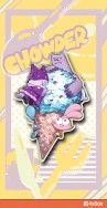 Chowder 愛吃鬼巧達 不透明壓克力別針