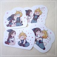 FF7 克勞德&amp;蒂法 兔子貼紙組