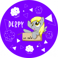 彩虹小馬 MLP 小呆 Derpy 胸章