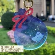 原創 夏日祭典水球-魟魚 煙花膜壓克力吊飾