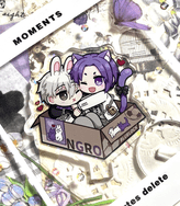 【CWT68/凪玲】認親無料小星星鐳射兔貓箱立牌