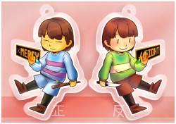 【UNDERTALE】Frisk&amp;Chara壓克力吊飾