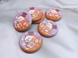 【精靈寶可夢】哭哭呆火鱷的~萬聖節木頭餅乾別針