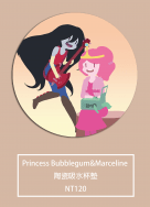 Adventure Time Princess Bubblegum &amp; Marceline陶瓷吸水杯墊