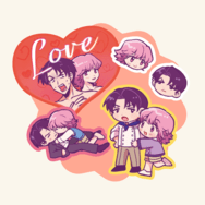 《超喜歡學長!》冠黑全斷貼紙包