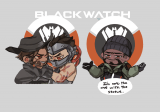 Overwatch Blackwatch 黑衛壓克力吊飾
