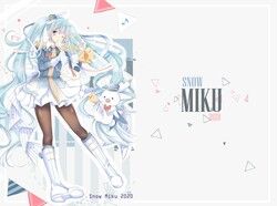 2020雪初音彩色空白筆記本(含封底)