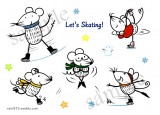 【原創貼紙】花滑老鼠-Let's Skating!