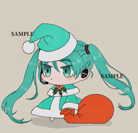 【二創】初音未來 Padoru Padoru（明信片）::初音SAMPLE