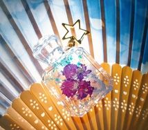 【凹凸世界】私設 | 雷卡-雨季紫陽花 永生花香水瓶入油壓克力吊飾