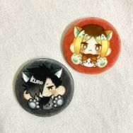 黑研毛絨絨徽章