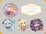 [HoloEN] 7.5燙金大徽章&彩虹膜壓克力吊飾  Takamori Ame Ina Gura