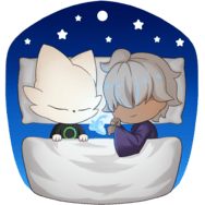 九日｜軒羿軒夜光板壓克力吊飾－羿起睡覺