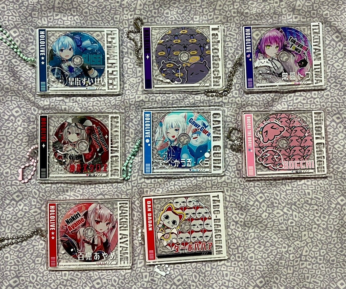 Hololive、Vtuber、孤獨搖滾、膽大黨 CD壓克力吊飾