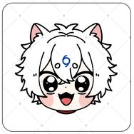 《颱風擬人》小犬 彩色光芒唷咧唷咧唷鍵帽吊飾