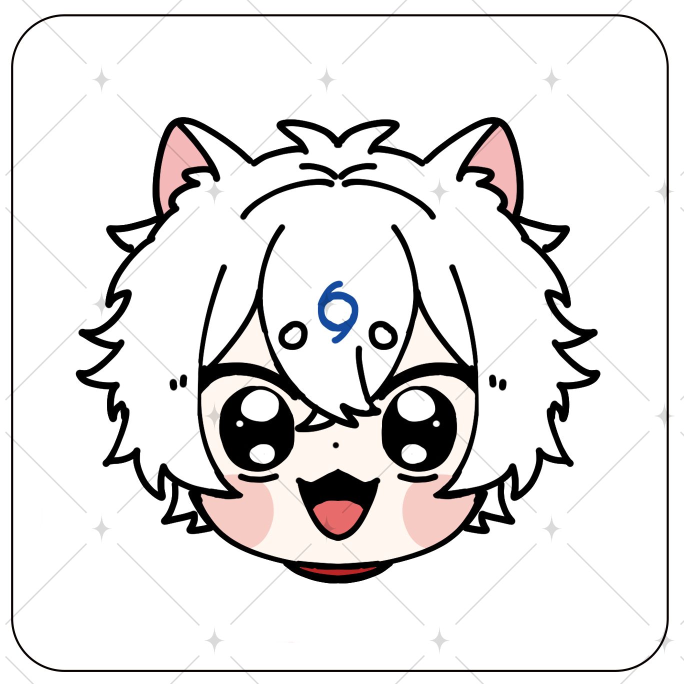 《颱風擬人》小犬 彩色光芒唷咧唷咧唷鍵帽吊飾