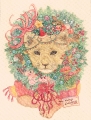 棉花獅聖誕節明信片