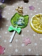 ［FGO］小恩- 綠色貓耳粉閃棒棒糖吊飾