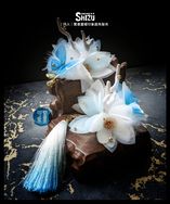 │同人│花亦山心之月_驚墨靈蝶印象飾品_鹿耳髮夾::－手作鹿耳髮夾。手綁系列－